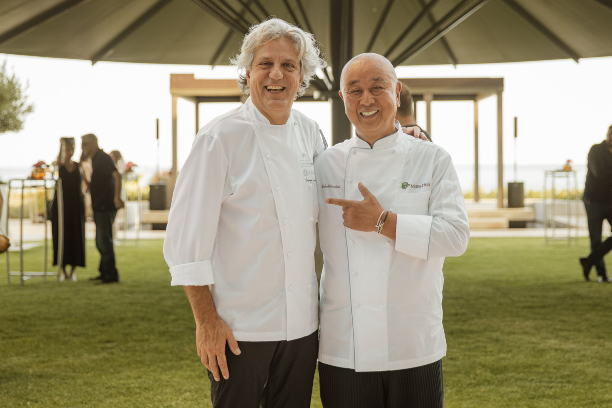 O Nobu Matsuhisa συναντά τον Giorgio Locatelli στο Amara