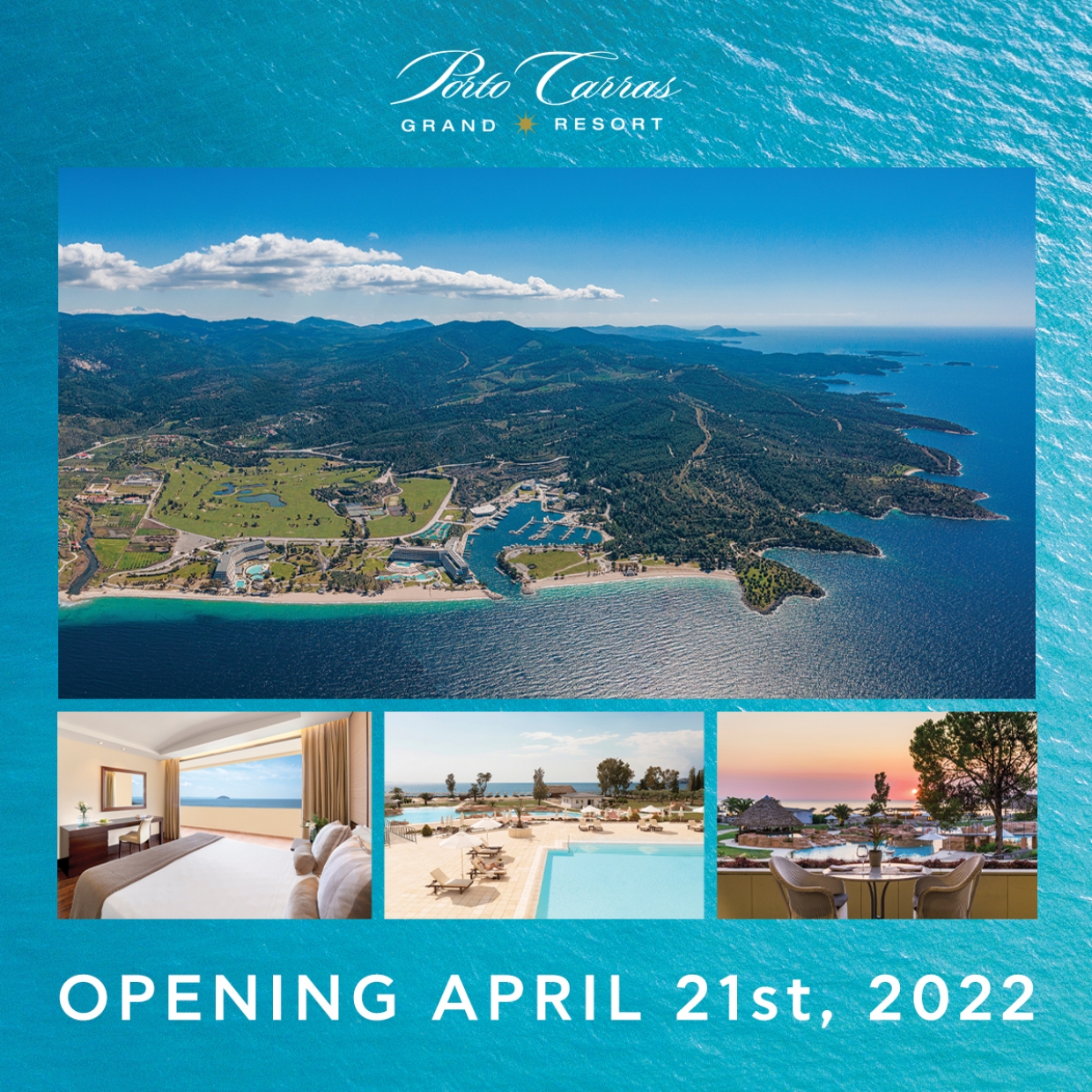To Porto Carras Grand Resort ανοίγει 21 Απριλίου